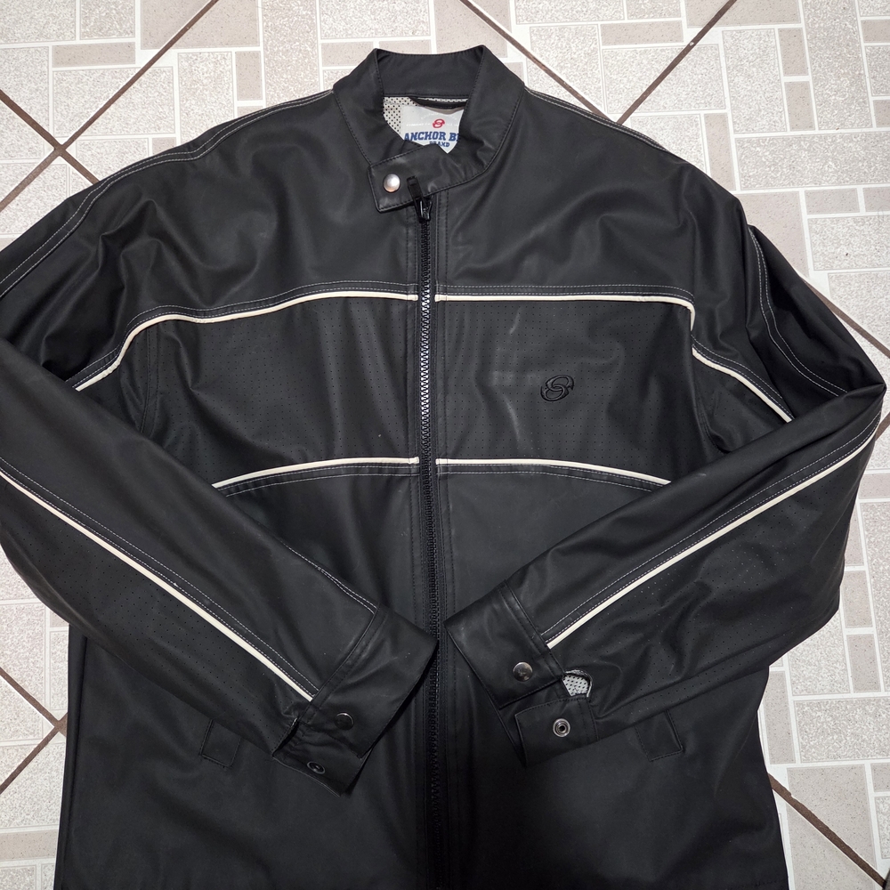 Anchor Blue Black Jacket with White Accents